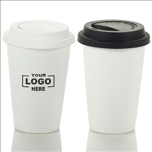 Simply and Reusable Coffee Cup 10oz - Ceramic Tumbler With Coffee Lid